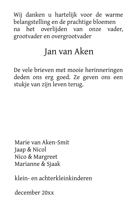 Kaart binnenkant