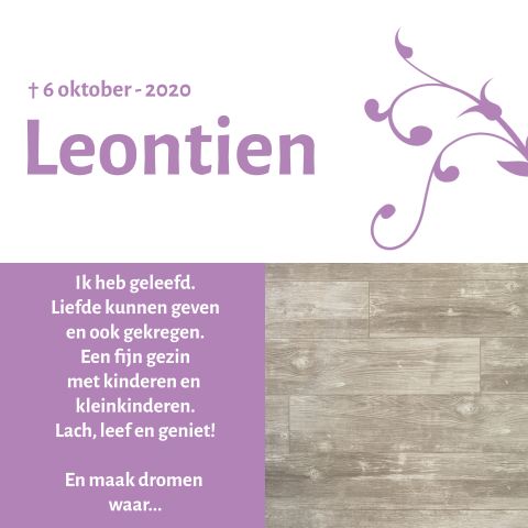 Trendy rouwkaart stijlvol ontwerp in paars met hout en vlakken