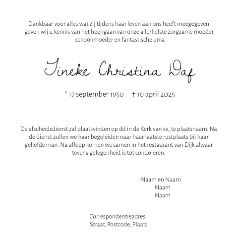 Kaart binnenkant