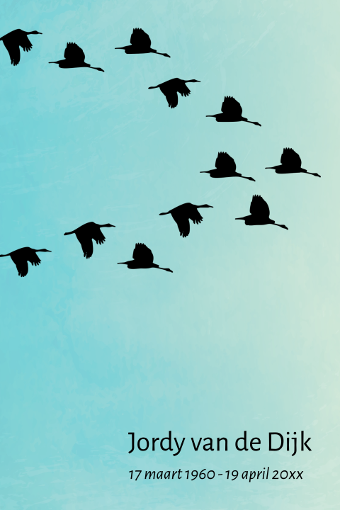 Rouwkaarten met vogels