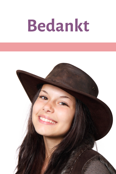 Dankbetuiging kaart stijlvol warm roze ontwerp met foto
