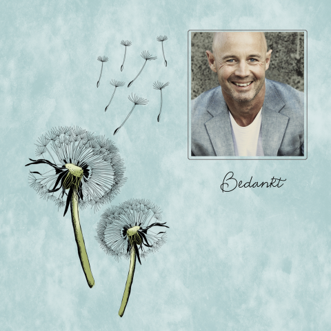 Bedankkaart paardenbloem foto