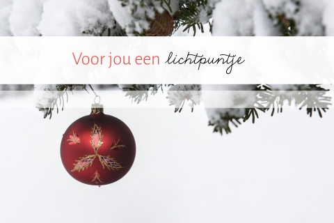 Kerstwens voor donkere dagen kerstbal