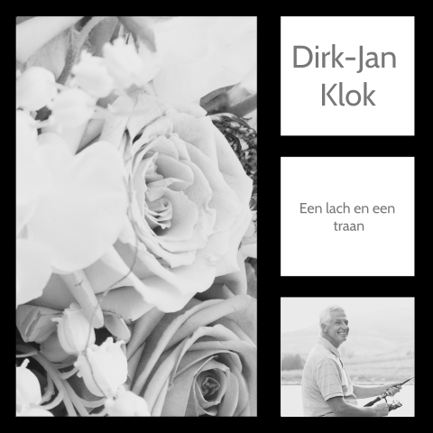 Mooie stijlvolle bloemen dankbetuiging in zwart wit en grijstinten