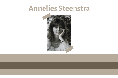 Trendy bedankkaart taupe met beige en eigen foto