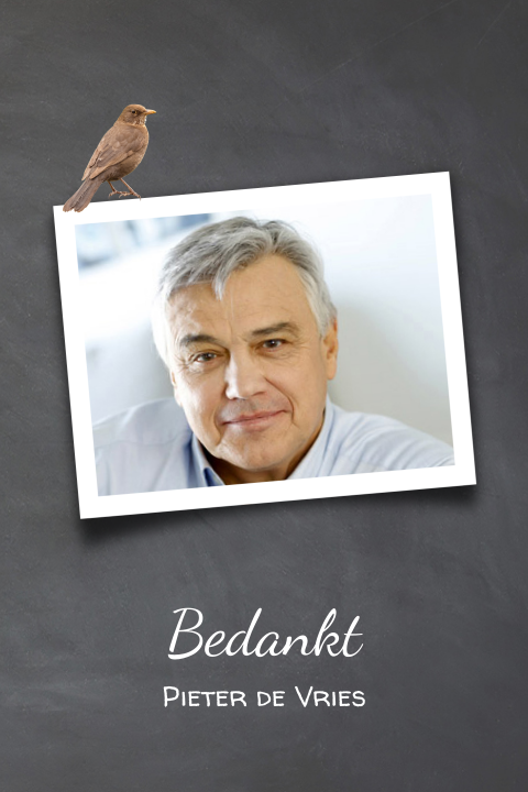Stoere foto bedankkaart met krijtbord print