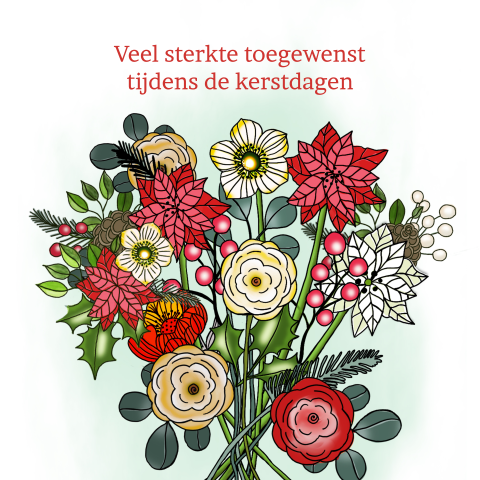 Kerstkaart lieve groet na overlijden dierbare