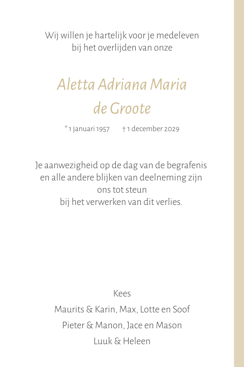 Kaart binnenkant
