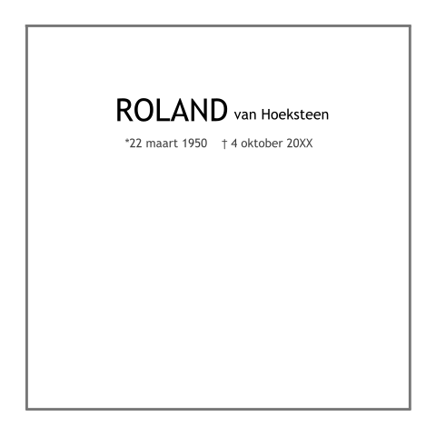 Traditionele rouwkaart maken met zwarte rouwrand