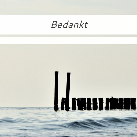 Foto bedankkaart met de zee en stormbrekers