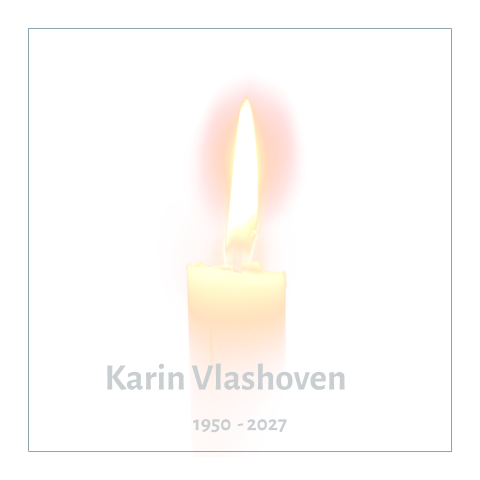 Vierkante rouwkaart met een kaars