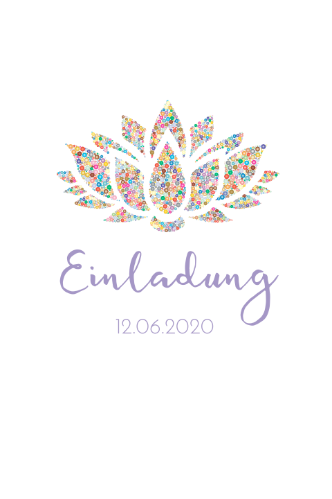 Einladung Lotusblume - 30