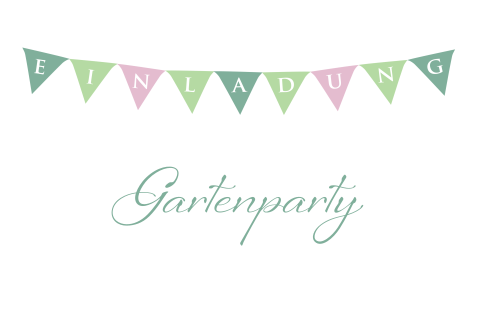Gartenparty mit Wimpelkette