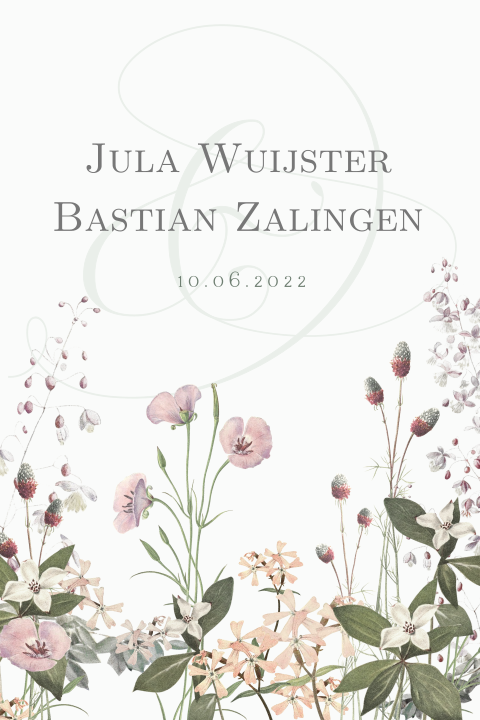 Hochzeitseinladung mit einer Wildblumenwiese: "Wild Flowers"