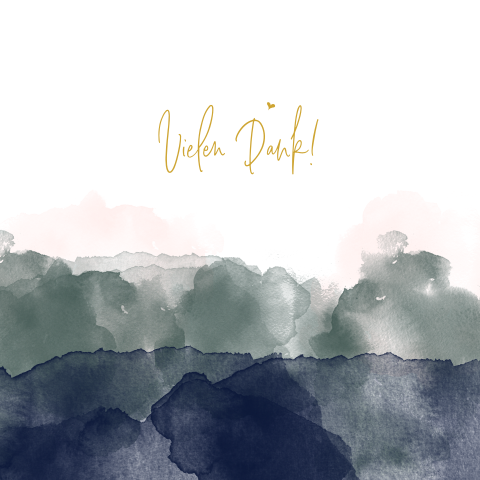 Dankeskartemit verschiednenen Pastellwolken: "Pastel Clouds"