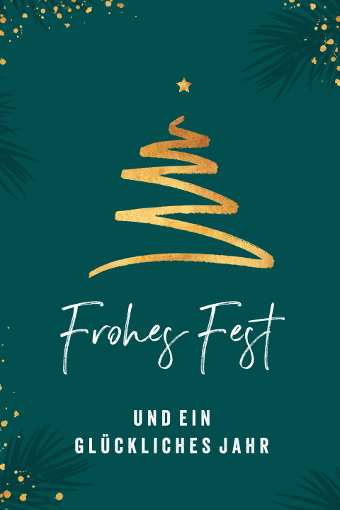 Goldener Christbaum