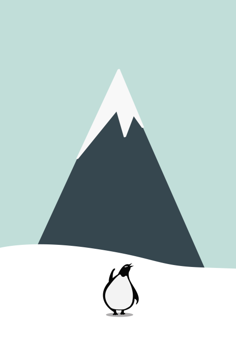 Winkender Pinguin