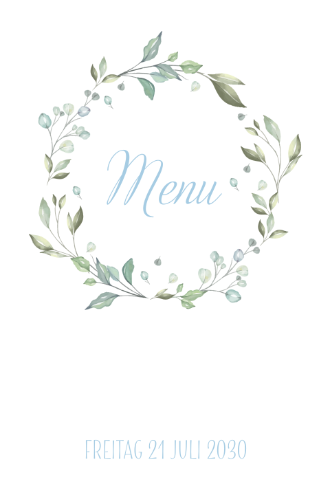 Menükarte - Pastellblumen