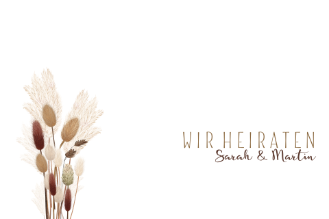 Hochzeitseinladung mit sommerlichen Pflanzen: "Sommerliebe"