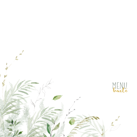Menükarte - Frisches Grün