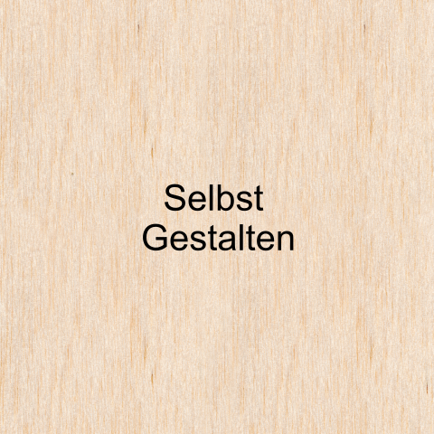 Holzkarte blanko quadratisch mit Ecken