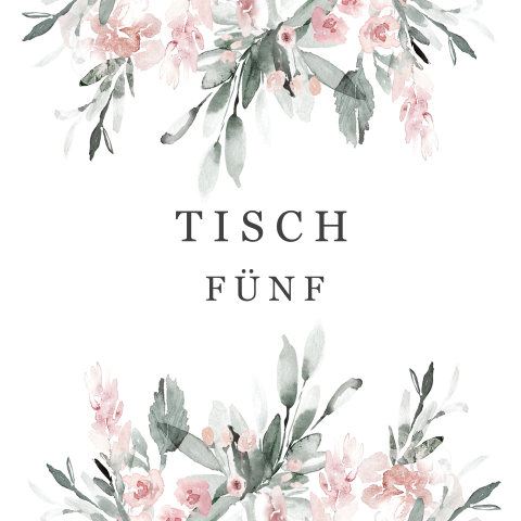 Tischkarte - Blumenliebe