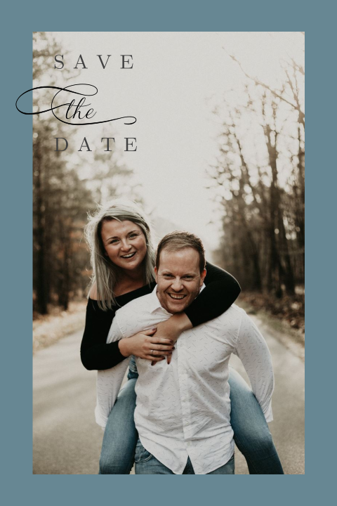 Stilvolle Save the Date Karte mit Ihrem Foto