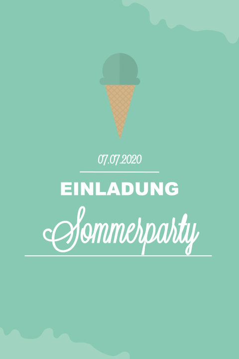 Einladung Eis  zur Sommerparty