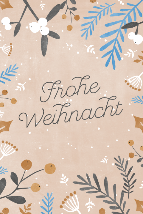 Florale Weihnacht rosa