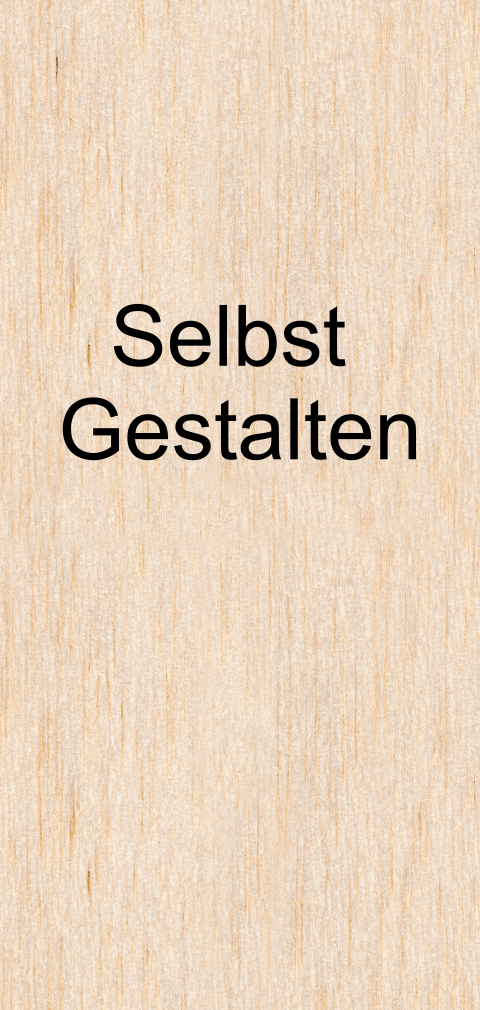 Holzkarte blanko länglich mit Ecken