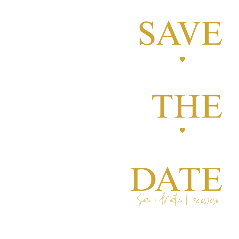 Save the Date Karte für eine große Ankündigung: "Our Day"