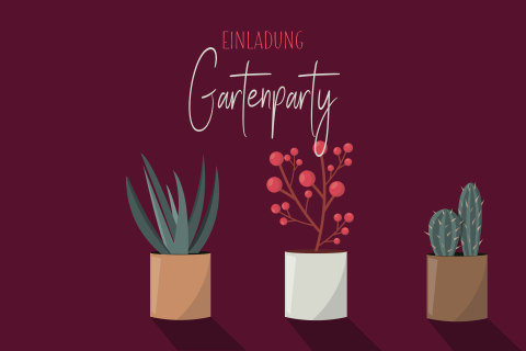 Blumige Gartenparty