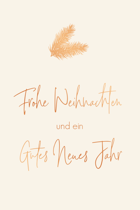 Frohe Festtage mit Tannenzweig