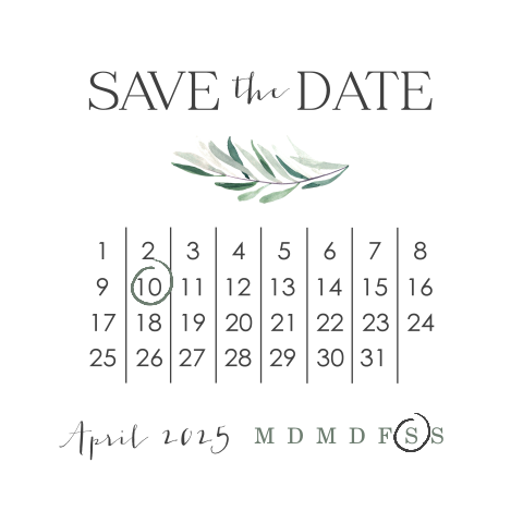 Moderne Save the Date Karte als Kalender