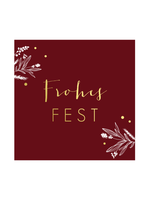 Frohes Fest in gold und rot