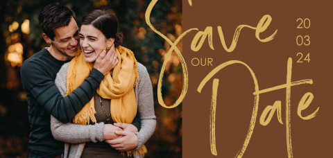 Elegante Save the Date Karte mit Ihrem Bild