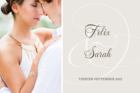 Elegante Hochzeitseinladung für Ihre Hochzeit, mit Ihrem Bild