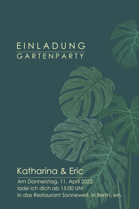Gartenparty Fensterblatt