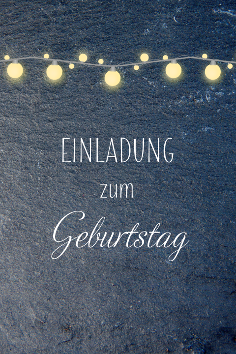 Einladung leuchtende Girlanden