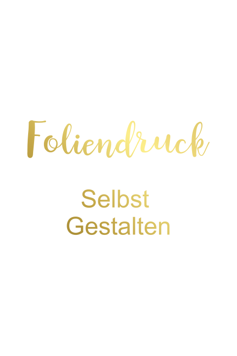 Einfachkarte blanko hochformatig Hochzeit Foliendruck doppelseitig