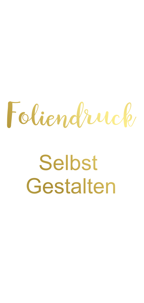 Einfachkarte blanko länglich Foliendruck Hochzeit