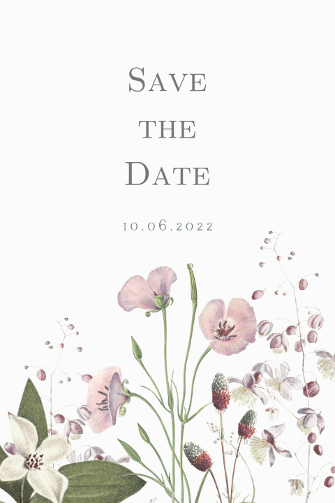 Save the Date Karte mit Wildblumen: "Wild Flowers"