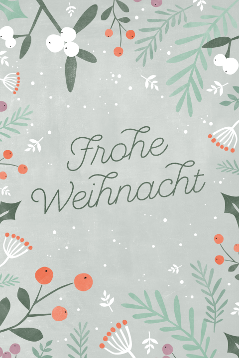 Florale Weihnacht grün