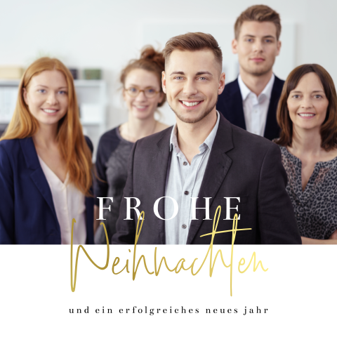 Geschäftliche Weihnachtskarte mit Ihrem Firmenfoto