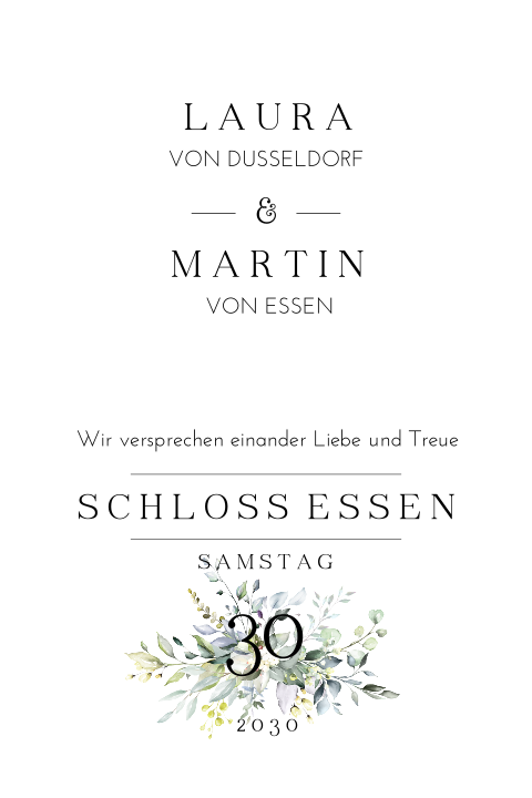 Hochzeitseinladung mit hübschem Blumengesteck: "Little Flowers"