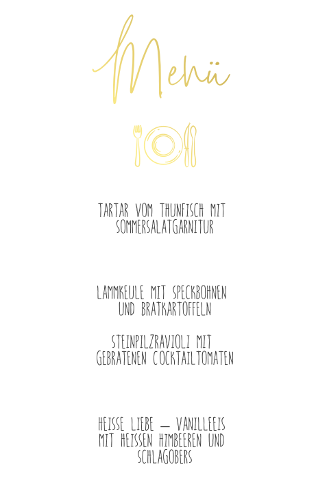 Menükarte - Icons