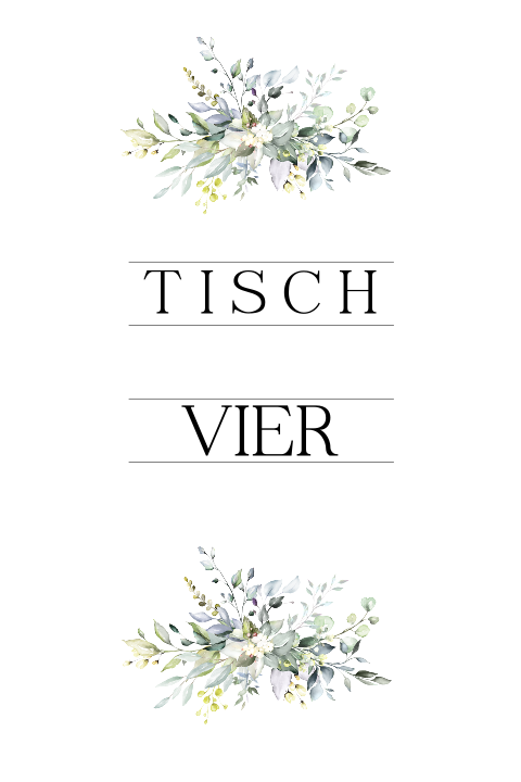 Tischkarte - Blumengesteck
