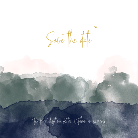 Save the Date Karte mit verschiedenen Pastellwolken: "Pastel Clouds"