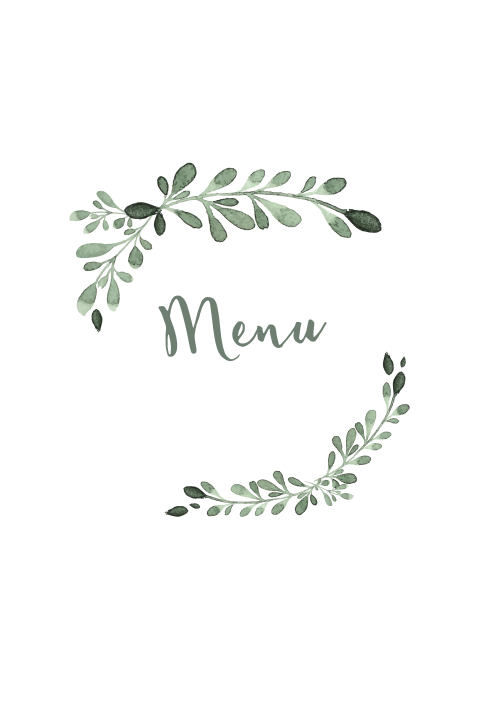 Menükarte - Grüner Kranz