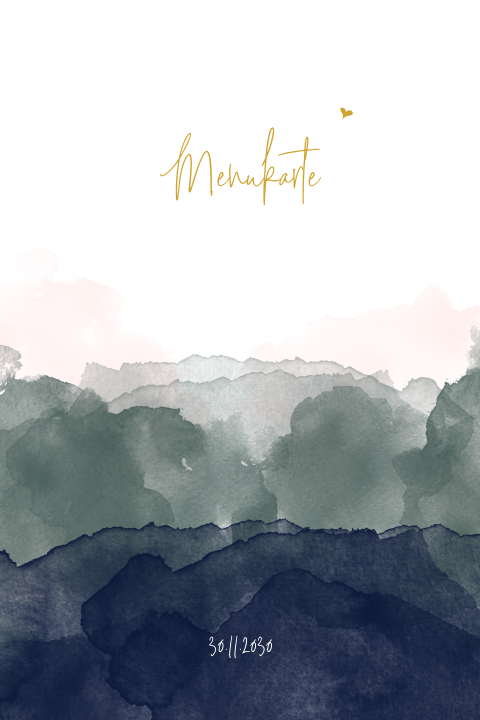 Menükarte - Pastellwolken